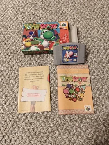 Yoshi's Story (Nintendo 64 N64) Authentic Complete in Box CIB Internal Cart Tray