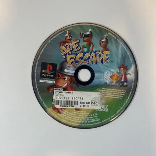 Ape Escape (Sony PlayStation 1, 1999) PS1 Video Game Adventure - Disc Only!