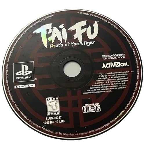 T'ai Fu: Wrath of the Tiger Cleaned - Sony PlayStation 1, 1999 | Disc Only | RES