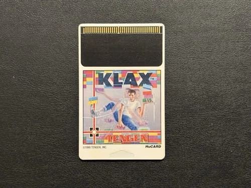 Klax Turbografx 16 Game HuCard Cartridge Only Tested & Works! Authentic