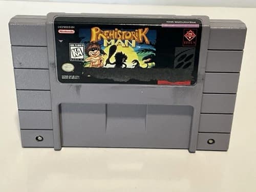SNES Prehistoric Man Super Nintendo Cartridge Tested Working