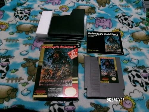 #1040 Nobunaga's Ambition II Nintendo NES CIB Authentic Cart TESTED