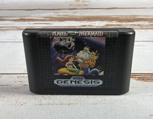 Vintage Ariel The Little Mermaid Sega Genesis Cartridge Only Action Adventure