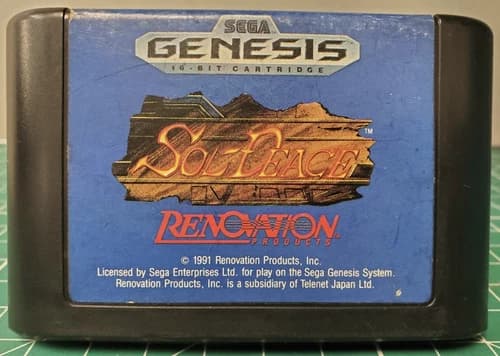 Sol-Deace (Sega Genesis, 1991) Renovation Products - Tested/Working - Cart Only!