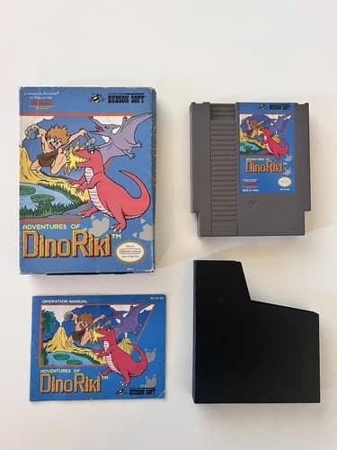 Adventures Of Dino Riki Nintendo NES (1989) Complete In Box CIB