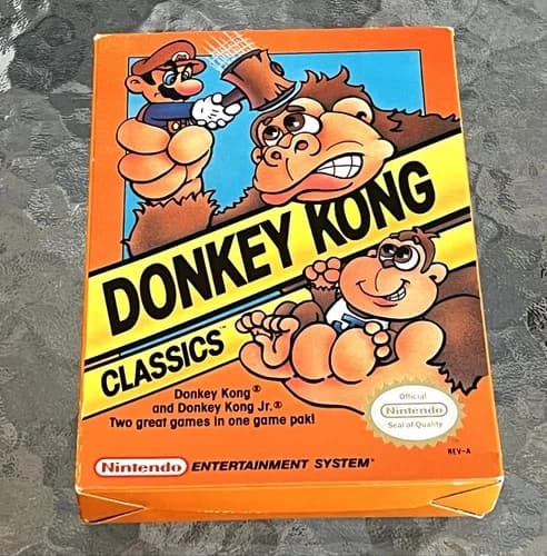 Donkey Kong Classics NES Complete CIB Box Manual Game Tested Works Nintendo