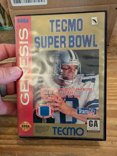 Tecmo Super Bowl Sega Genesis Game Complete CIB Football NFL Teams
