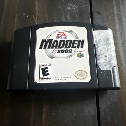 Madden 2002 (Nintendo 64, 2001) NFL N64 Game Cart Only Authentic Tested
