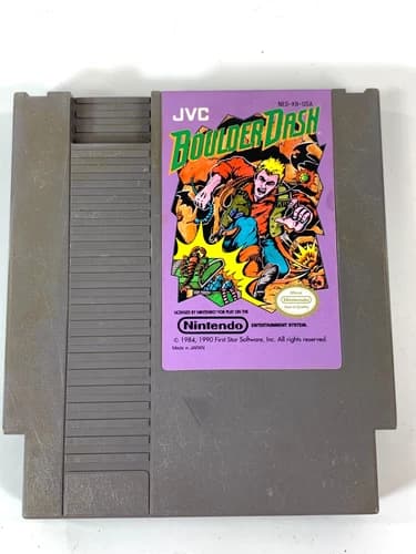 Boulder Dash (Nintendo Entertainment System, 1990), Authentic, Tested!