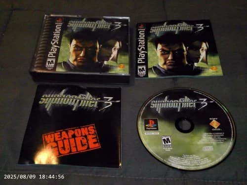 Video Game - Playstation 1 - PS1 - SYPHON FILTER 3 - BLACK LABEL COMPLETE - RARE