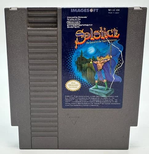 Solstice: The Quest for the Staff of Demnos (Nintendo NES, 1989) TESTED & WORKS