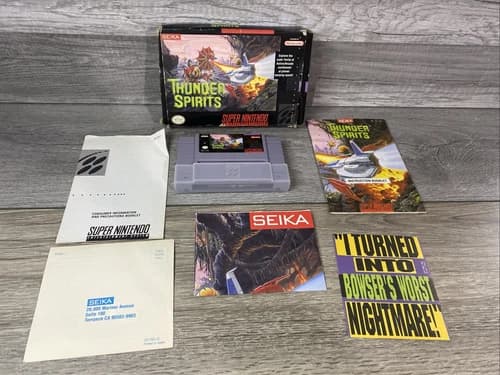 Thunder Spirits (Super Nintendo SNES 1992) No Tray Cib With Manual