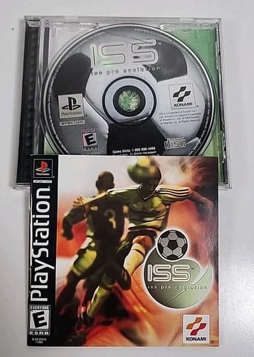 Playstation PS1 ISS Pro Evolution Video Game Complete CIB W Registration Attach