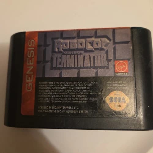 RoboCop vs. The Terminator (Sega Genesis, 1993) Cart Only