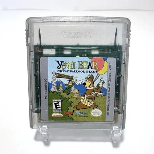 Yogi Bear Great Balloon Blast Nintendo Gameboy Color GBC Tested Authentic