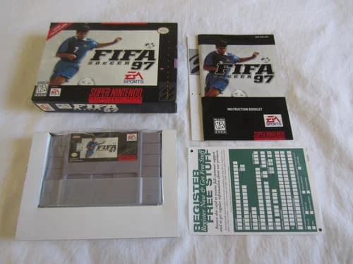 FIFA Soccer 97 (SNES) Super Nintendo CIB 100% Complete Box EA Sports 1996 RARE