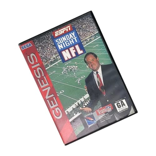 ESPN Sunday Night NFL (Sega Genesis, 1994) Video Game With Manual CIB