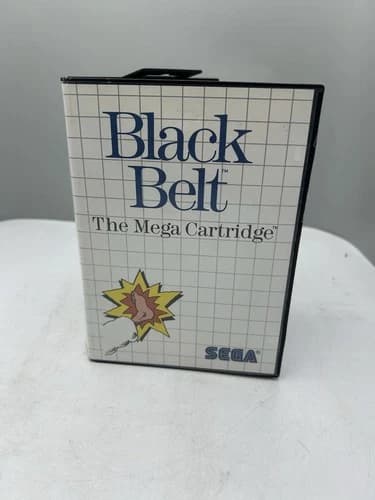 Black Belt Sega Master System 1986 Complete CIB Box Manual Mega Cartridge SMS
