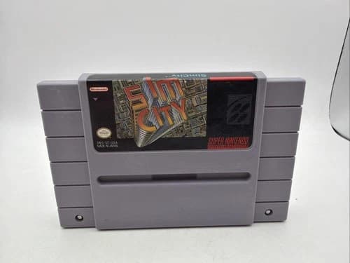 SimCity (Super Nintendo Entertainment System, 1991) Authentic Working