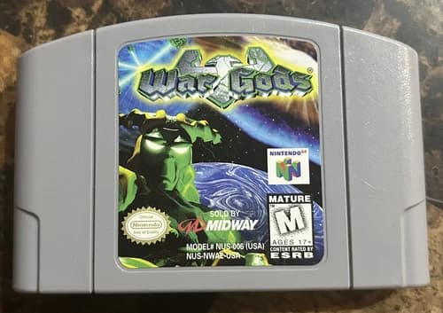 War Gods (Nintendo 64, 1997) Tested & Working Authentic Retro N64 Game