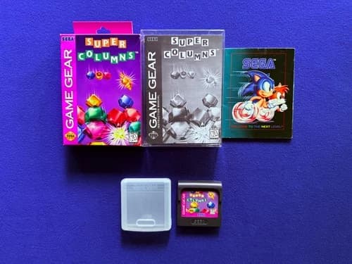 Super Columns Sega Game Gear CIB Complete Box Manual Cart Inserts Very Good