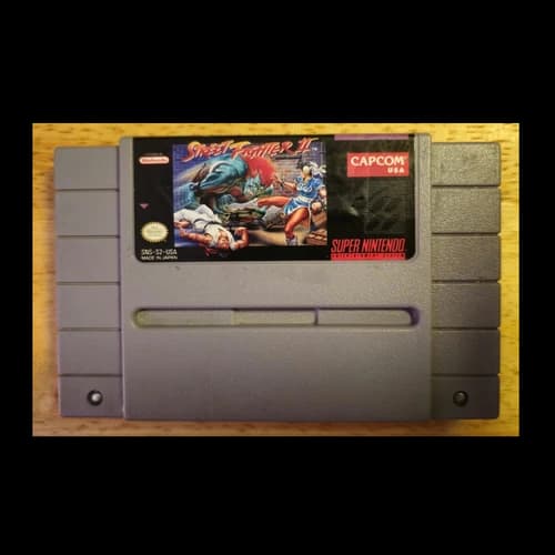 Capcom Street Fighter II Fighting SNES Game Cartridge NTSC-U/C