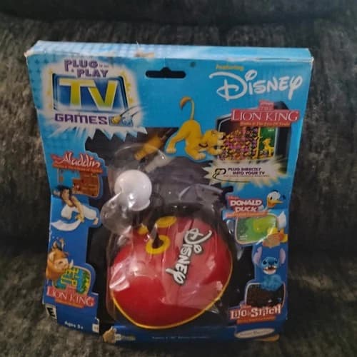 NEW Disney TV Games Plug N Play Aladdin Lilo Stitch Donald Duck Lion King 2004