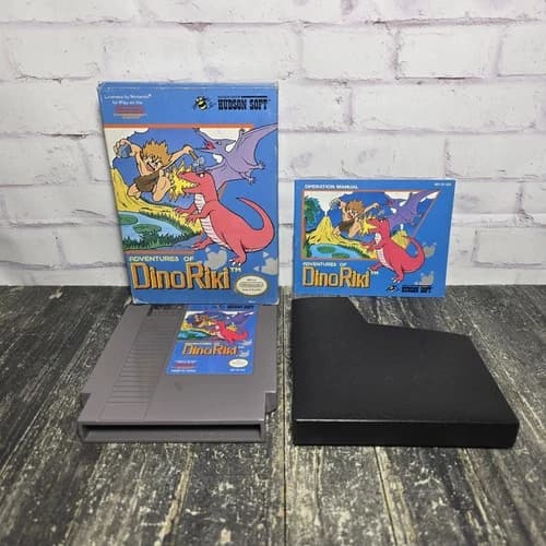 Adventures of Dino-Riki (Nintendo Entertainment System 1989) NES COMPLETE w/ Box