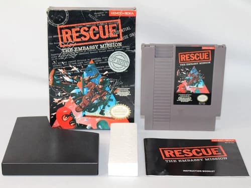 Rescue: The Embassy Mission NES Nintendo Complete CIB! Good Condition! NICE!
