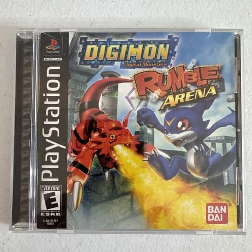 PlayStation Digimon Rumble Arena Digital Monsters 2002 Complete PS1 Game, Black