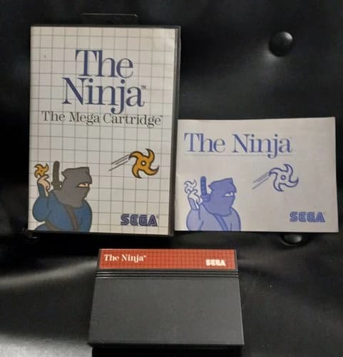 The Ninja (Sega Master System, 1987) Box, Game & Manual - Tested & Working