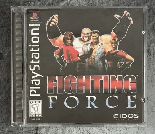 Fighting Force Sony PlayStation 1 PS1 CIB w/ Reg Card Black Label VG - Tested