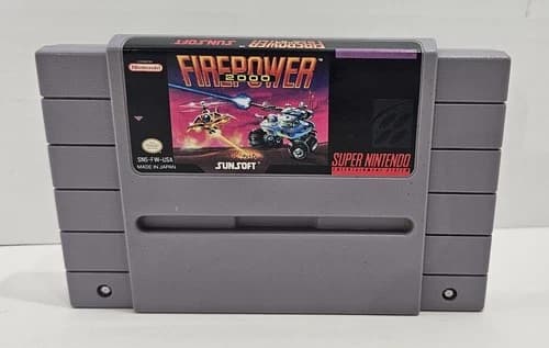Firepower 2000 Super Nintendo SNES 1992 Cartridge Only Tested Authentic