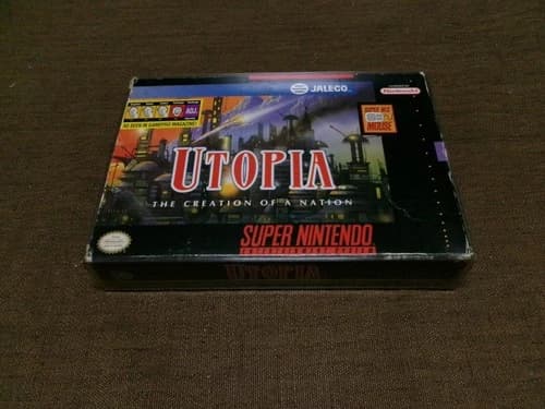 #678 Utopia The Creation of a Nation Snes 1993 NTSC (US/Canada) - Complete