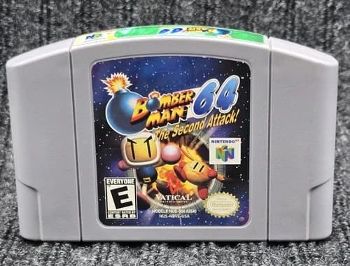 Bomberman 64: The Second Attack (Nintendo 64, N64, 2000) Authentic Tested Works