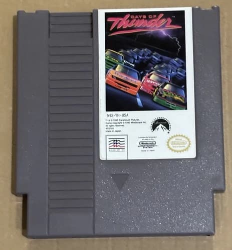 Nintendo NES Days of Thunder (Cleaned, Tested & Working)