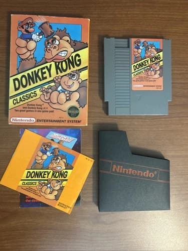 Boxed CIB Donkey Kong Classics 1988 Nintendo NES Authentic, Tested Working