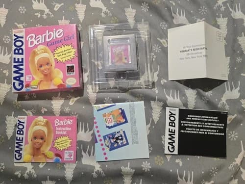 Barbie Game Girl (Nintendo Gameboy GB) Complete CIB W/ All Inserts! EXCELLENT!