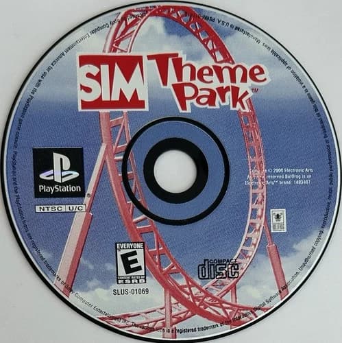 Sim Theme Park (Sony PlayStation 1, PS1) DISC ONLY | NO TRACKING | M141