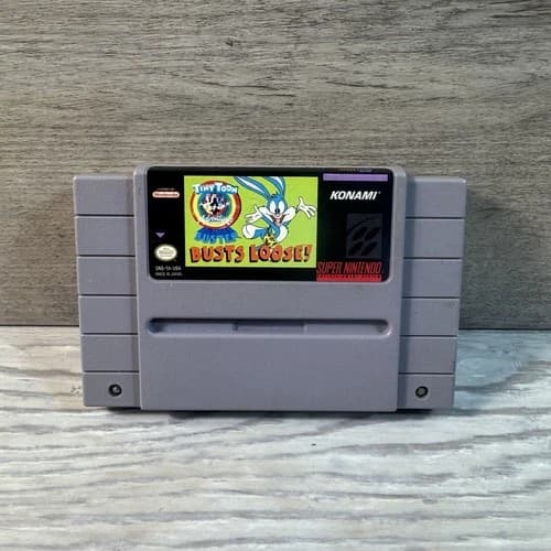 Konami Tiny Toon Adventures Buster Busts Loose SNES NTSC Cartridge - CLEAN COPY