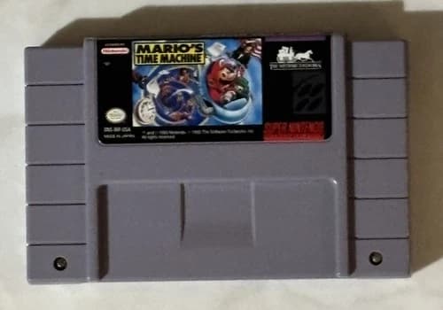 Super Nintendo SNES Mario's Time Machine (Cleaned, Tested & Working)