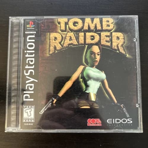 Tomb Raider (Sony PlayStation 1, 1996) CIB Tested Black Label