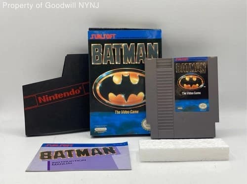 Batman The Video Game Nintendo NES Sunsoft CIB Complete in Box 1989