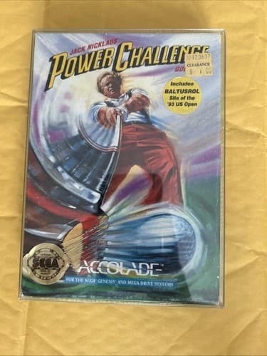 Jack Nicklaus' Power Challenge Golf (Sega Genesis, 1993) COMPLETE w/ Box manual