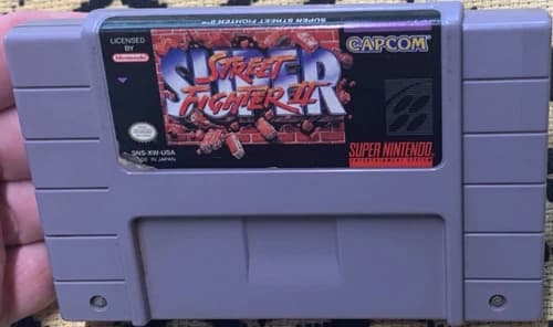 Capcom Super Street Fighter II - SNES Super Nintendo Game Cartridge NTSC-U/C A+