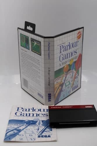 Parlour Games Sega Master System Complete CIB Manual Box game TESTED!