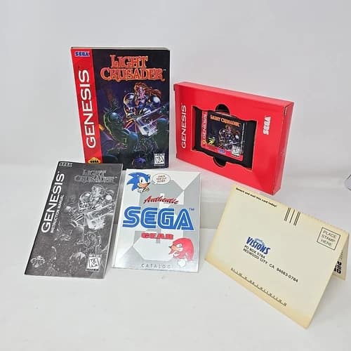 Light Crusader (Sega Genesis, 1995) Complete CIB Good Condition Cardboard