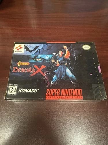 Castlevania Dracula X SNES - VERY Complete In Box Has a Detail