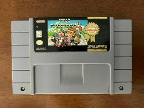 Super Mario Kart SNES Super Nintendo Players Choice Authentic Tested Clean Label