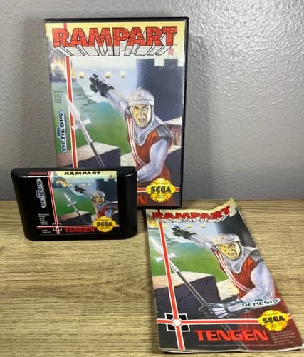 Rampart - Sega Genesis 1992 - Complete - CIB - Authentic - Tested - Excellent